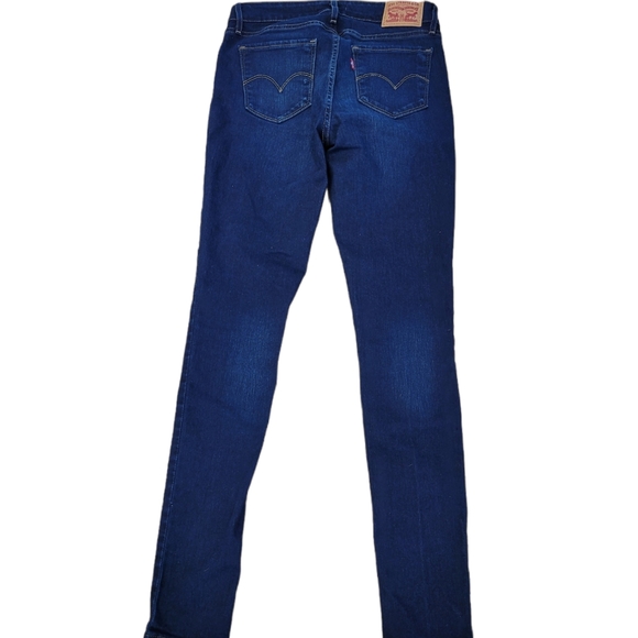 Levi’s 711 Skinny Jeans in Dark Indigo Blue - Picture 8 of 10